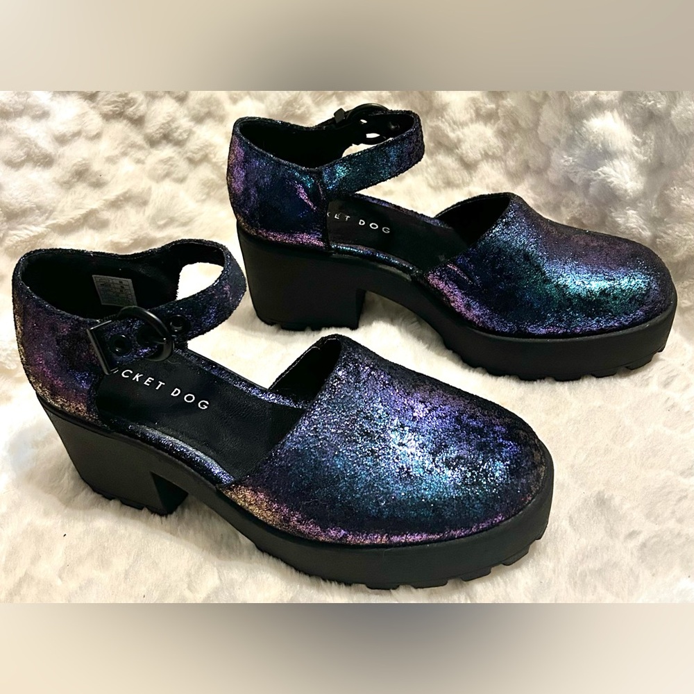 Rocket Dog Mary Jane buckle Multicolor Platform Shoes women’s size 7.5 - Picture 1 of 14